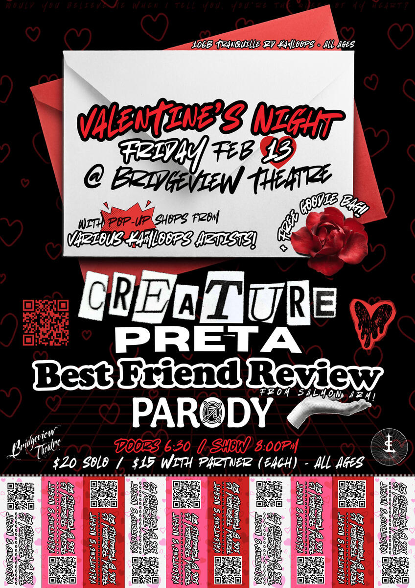 VALENTINE'S NIGHT @ The Bridgeview Theatre (1) - Friday Feb 13, 2026
