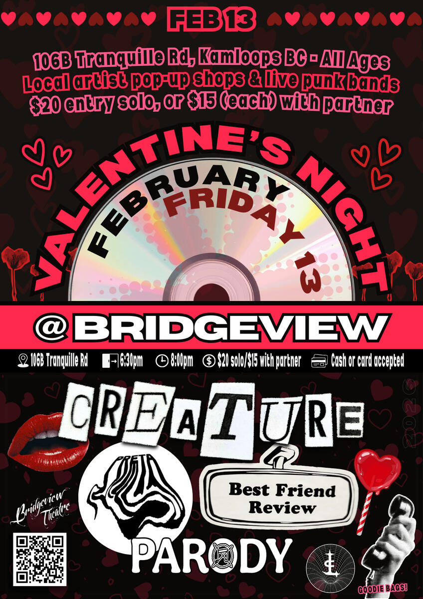 VALENTINE'S NIGHT @ The Bridgeview Theatre (2) - Friday Feb 13, 2026